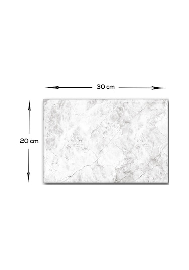 DECORITA Cam Kesme Tahtası | Taş Görünümlü | 20cm x 30cm