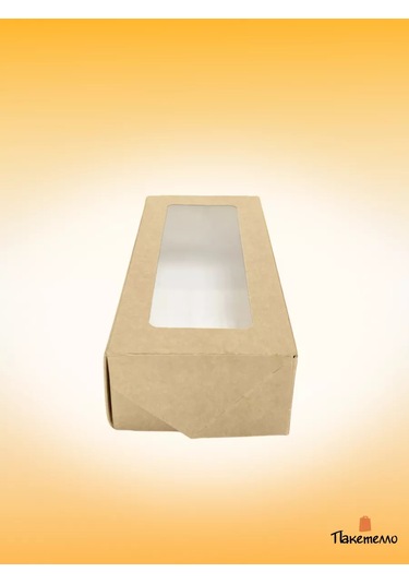 Paketello Pencereli Kraft Kutu - 17x7x4 Cm, 25 Adet 148186940