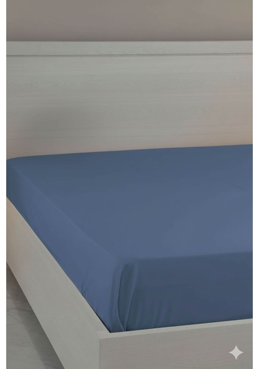 %100 Pamuk Ranforce Premium Çift Kişilik Çarşaf - İndigo İndigo