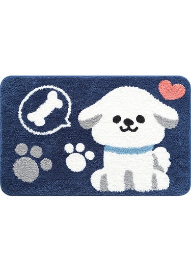 Yifomall Köpek Figürlü Banyo Paspası - Yüksek Su Emici, Kayma Engellli, Hızlı Kuruyan, Ev Dekoru İçin Kartoon Desenli Halı Diğer