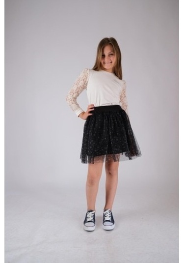 Uzun Kol Detaylı Pamuk Tişört Beyaz Nanna Fashion 2022-G-0005