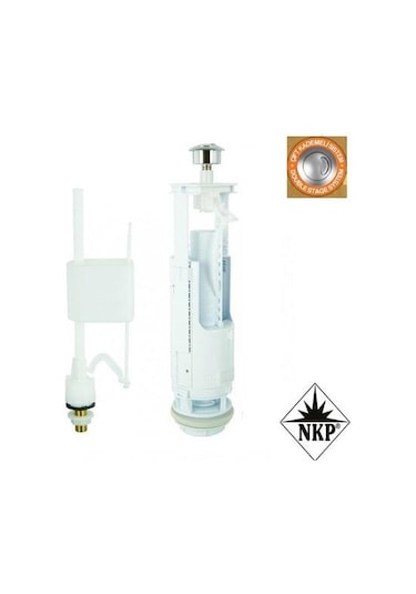 Nkp Çift Kademeli Basmalı Rezervuar Klozet İç Takımı Beyaz