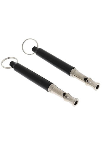 Homyl 2 Adet Evcil Köpek Ultrasonik Eğitim Islık Siyah