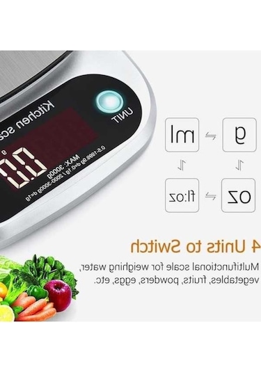 Ankatek Terazisi Taşınabilir Renkli Renkli Mutfak Hassas G/ml/oz, Çok Çok 5kg/0.1g, - Xc Çok Renkli Çok Renkli