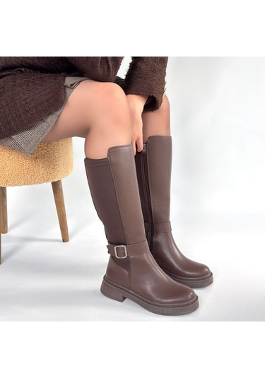 Zinda Kahverengi Cilt Çizme Kahverengi