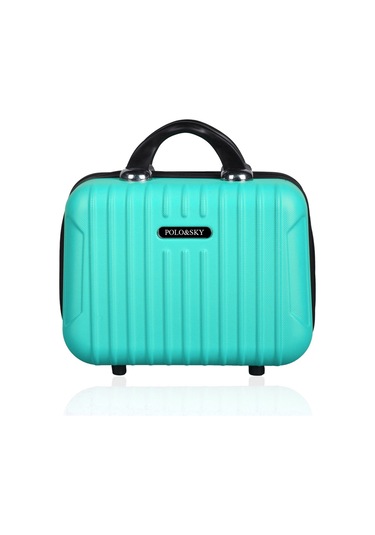 Polo&sky Class Model Su Yeşili Renk Abs Makyaj Çantası El Valizi