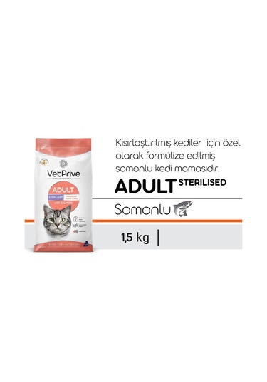 Sterilised Somonlu Kısır Kedi Maması 1.5 Kg