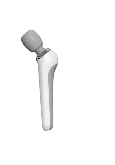 Şarjlı Sessiz Titreşimli Tüm Vücut Masaj Cihazı Su Geçirmez Silikon Başlık Beyaz