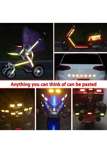 Mavi 5x300 Cm Uyarı Bandı Çıkartmalar Uyarı Işık Reflektörü Koruyucu Etiket Yansıtıcı Film Güvenlik İşareti