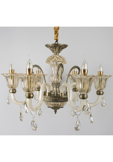 Avize Oturma Ve Salon, Odası,Cam Kol 6 Li