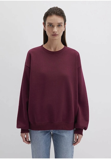 Mavi Bisiklet Yaka Basic Bordo Kadın Sweatshirt M1610198-70415 Bordo Mavi Bisiklet Yaka Basic Bordo Kadın Sweatshirt M1610198-70415 Bordo