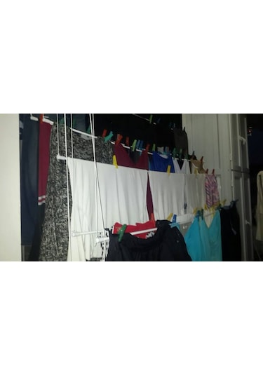 Çukurova Asansörlü Çamaşırlık Kurutma Askısı 5'lı 125 CM Beyaz