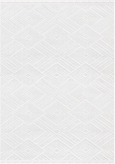 Ametist 4063 Krem Mikro Polyester İskandinav Tarzı Bukle Halı Krem