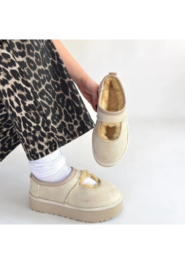 Biçomi Carren Bej Süet Bot Çok Renkli