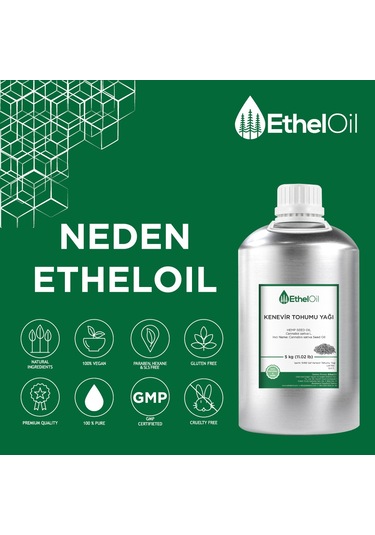 Etheloil Kenevir Tohumu Sabit Yağı 5 KG