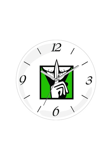 Retro Rock Müsic Çap 30cm Sessiz Akar Bombeli Gerçek Cam Duvar Saati Çok Renkli