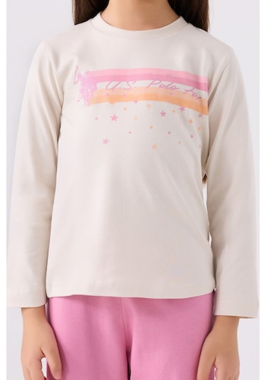 U.s. Polo Assn. Kız Çocuk Krem Pijama Takım 50299861-vr071 KREM Krem