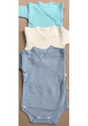 Özdemirlitekstil Bebelino Çıtçıtlı Badi Kruvaze (3'Lü Paket) (456558822) Çok Renkli