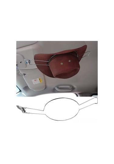 Monyee Araç İçi Metal Kapı Şapka Tutucu, Dayanıklı Ve Kompakt Tasarım, Kolay Kurulum, Araç Aksesuarı GÜMÜŞ