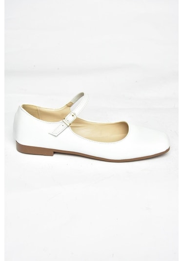 Fox Shoes S726252509 Beyaz Kadın Babet Beyaz