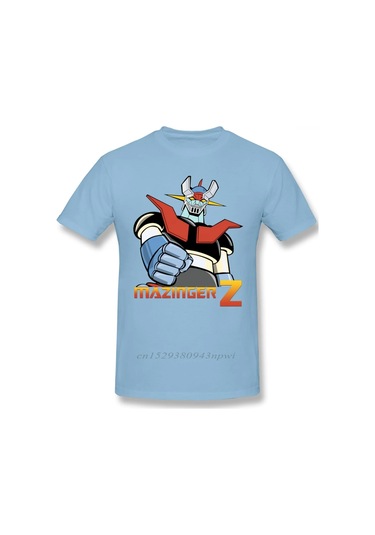 Vikineey Erkekler İçin Mazinger Z Robot Anime Kısa Kollu Vaporwave T-shirtgökyüzü Mavi Gökyüzü Mavi