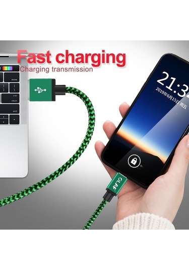 Prestigegoods Olaf Micro Usb Kablosu 1m-3m, Tip-c Usb C Kablo, Samsung, Huawei, Xiaomi Uyumlu, İphone 7/8/x/xs İçin Hızlı Şarj Veri Kablosu