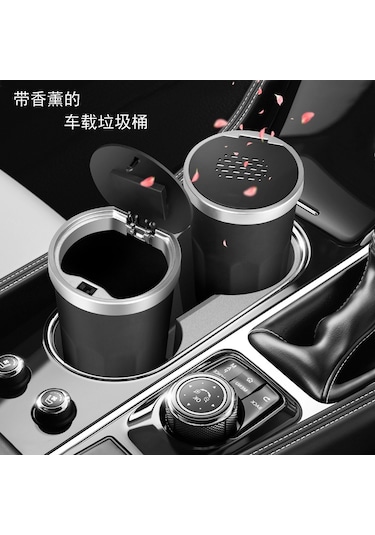 Youmex Dayanıklı Ve Kompakt Araç Çöp Kutusu İle Aromaterapi Difüzörlü Araç Tutucu Mavi