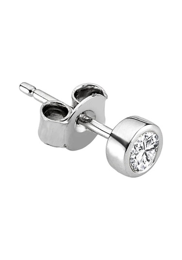 Sirius E Renk 0.18 Ct Pırlanta Tektaş Erkek Küpesi  0815E0013