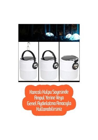 Qianfan 5 Modlu Şarjlı Güneş Enerjili Solar Aydınlatmalı Kamp Mavi