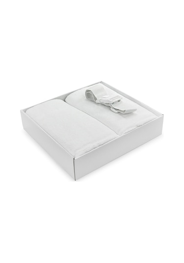 Lüks Bambu Hac Umre Kemerli İhram Seti Beyaz