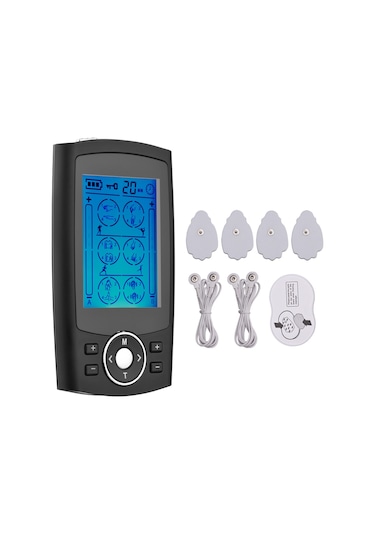 Leezsing 24 Mod Ev Dijital Meridyen Masaj Aleti Tens Çift Kanallı Nabız Masaj Aleti 20 Güç Seviyesi 12 Yama Usb Modeli Avuç İçi Çubuk Eliptik Çubuk-549 Çok Renkli