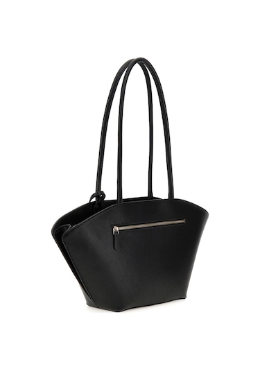 Kadın Kalp Aksesuarlı Kanat Detaylı Tote Çanta - Siyah Siyah