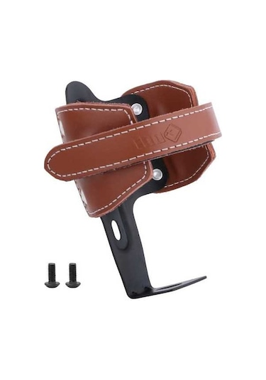 Dancemonkey Odı Kahverengi İnek Derisi Şişe Kafesi Montajlı Su Şişesi Tutucu, Vidalı - Kahverengi Acid Yeşili