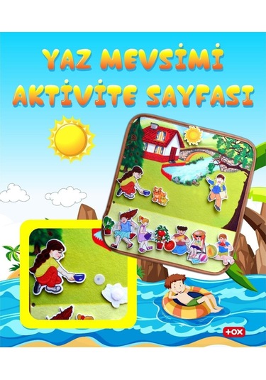 4 Set - 50 Parça Tox Dört  Mevsim Keçe Cırtlı Aktivite Sayfası - Ç