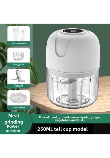 Teltree Kablosuz Mini Mutfak Robotu - 250ml Beyaz Sarımsak Çırpıcı, Yemek Hazırlama Aleti, Hızlı Ve Etkili, Toptan Alım Diğer