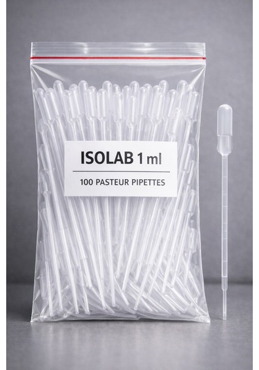 Pastör Pipet 1 Ml - 100 Adet - Plastik Damlalık Polietilen