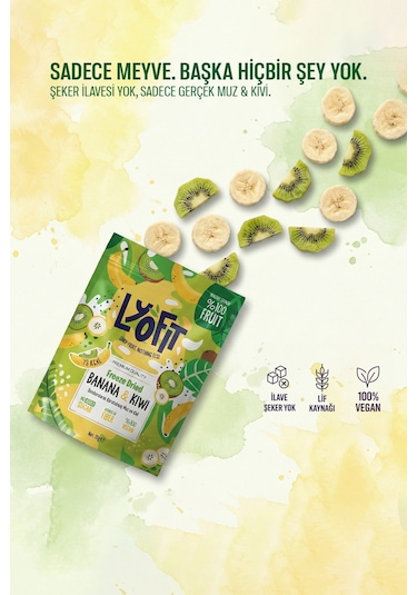 Lyofit Food Freeze Dried Muz Kivi 20 G