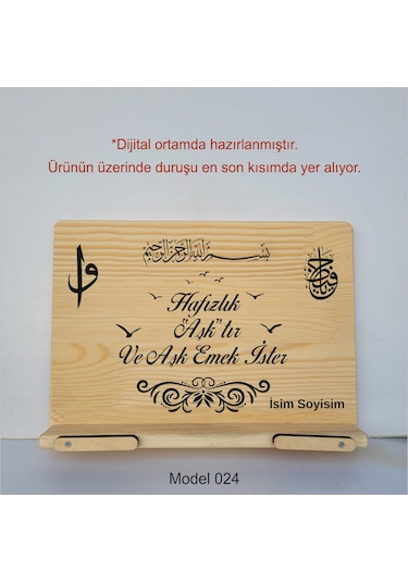 Münzevi Masaüstü Ahşap Rahle/tablet/kitap Tutucu-model024
