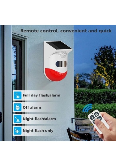 1291 Güneş Enerjili Sensörlü Alarm Hırsız Ve Yabani Hayvan Kov...