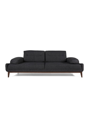 Nelson Üçlü Koltuk Keten Antrasit Koyu Gri