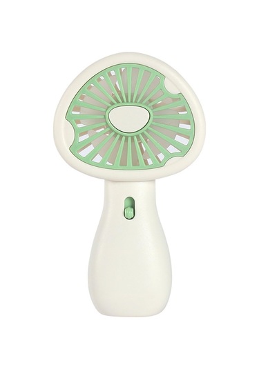 Açık Usb Şarj El Taşınağı Mantar Küçük Fan Ofis Masaüstü Renkli Işık Mini Fan Yeşil