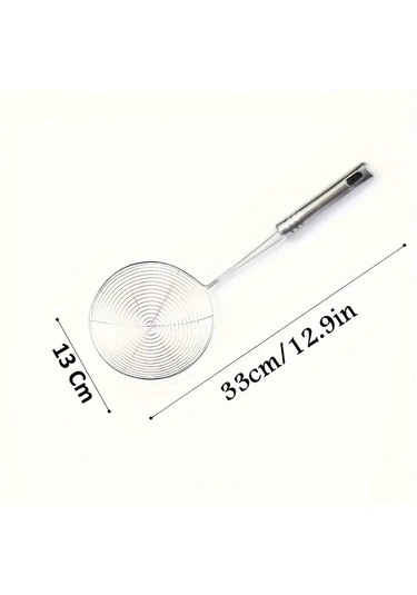 Mybru Metal Kevgir, Kızartma Haşlama Süzgeci Orta Boy Çok Renkli