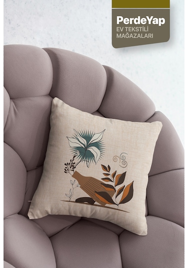 Kuraklık Ve Kır Çiçekleri Desenli 4lü Kırlent Kılıfı