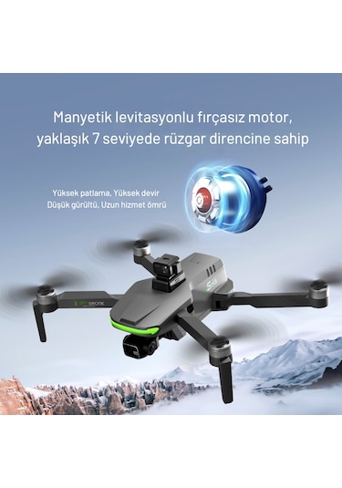 Piha S155 Drone 3 Axis Gimbal 2 Batarya İle 60 Dakika Uçuş Süresi Beni Takip Et Modu 4K HD Kamera Ve Lazerli Engelden Kaçınma Modu