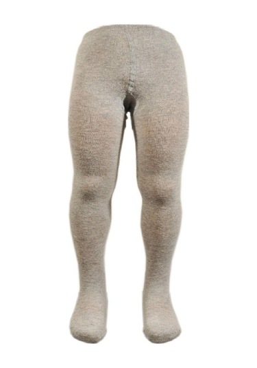 DESIGN PAMUKLU KÜLOTLU ÇORAP - 5 YAŞ-Gri