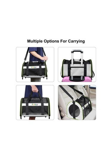 Dm Cbtx Funadd Pet Seyahat Taşıma Çantası - Omuz Askılı Katlanabilir Tote Gri