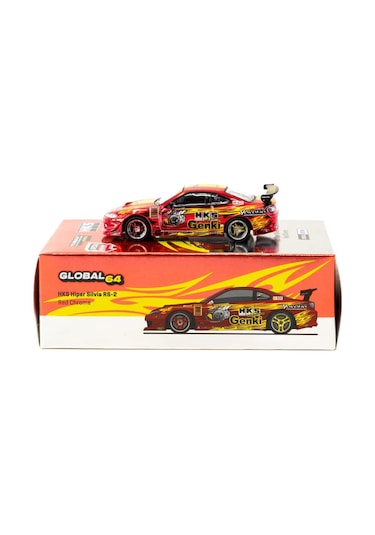 Tarmac Works 1/64 Hks Hiper Silvia Rs-2 Chrome Red - Tokyo Auto Salon 2025 Special Edition - Global64