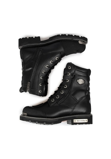Harley Davidson Riddick Black Siyah Deri Erkek Bot