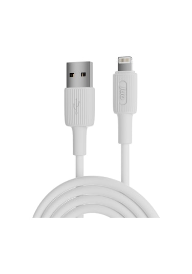 Juo JCBS111-W 12w 2.4a Usb-a To Lightning iPhone Apple Uyumlu iPad  Silikon Hızlı Şarj Ve Data Kablosu Beyaz 1 Metre