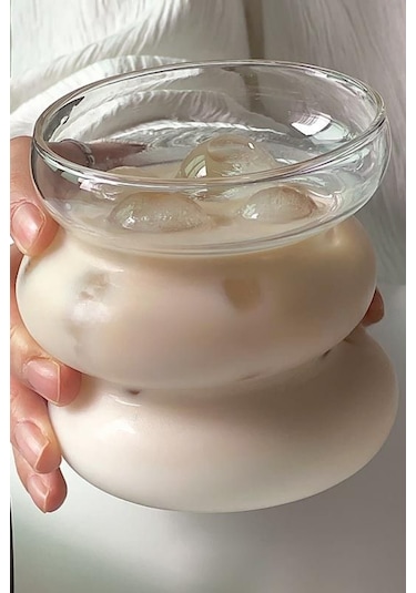 Mis Kitchen 6 Adet Dalgalı Soğuk Sıcak Kahve Sunum Bardağı 400 Ml